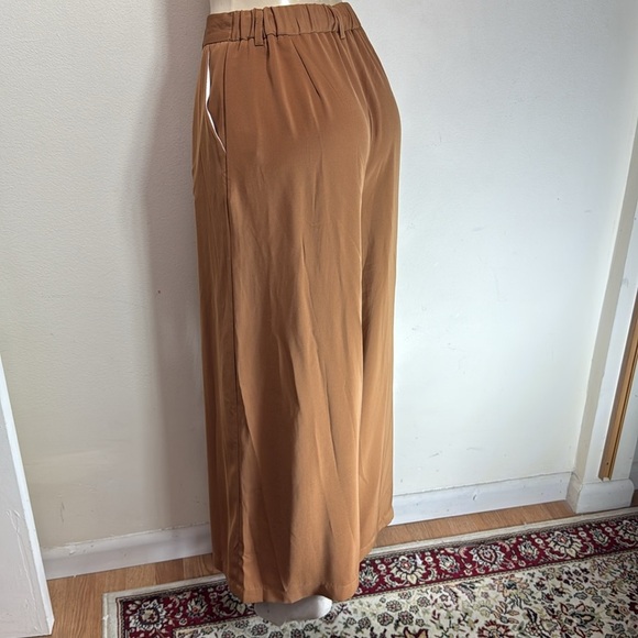 (N3)Tronjori Camel High-Waisted Wide-Leg Culotte Pants
Long Palazzo Pants,Size S - Picture 4 of 16